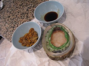 Sea urchin and abalone