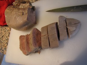 Cutting the tongue into pieces