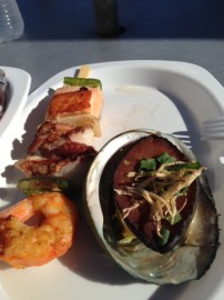 Abalone and skewer