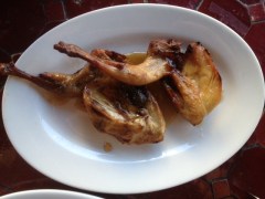 Char-Grilled Quail with Pomegranate Sauce