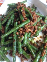 Green beans with pork mince