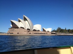View from ferry on approach